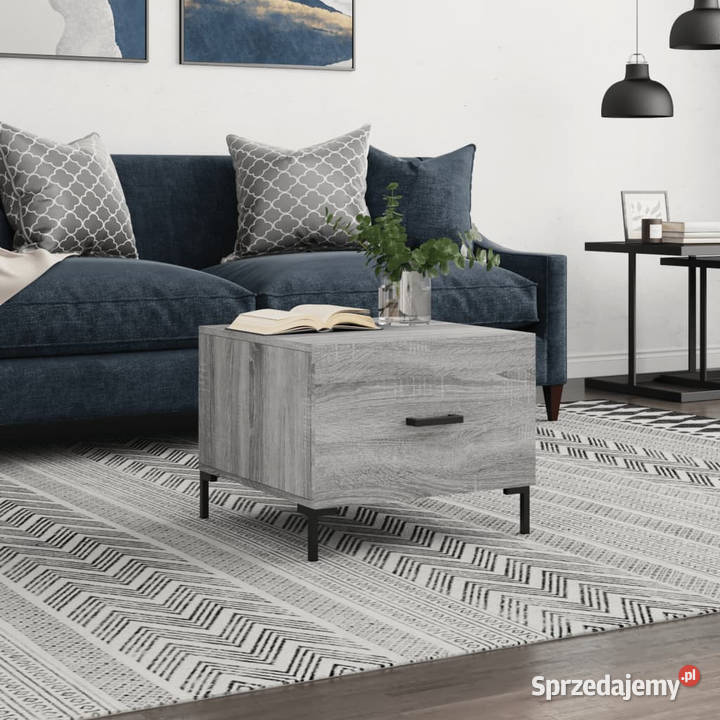 Stolik kawowy szary dąb sonoma 50x50x40 WM829408 Meble mazowieckie