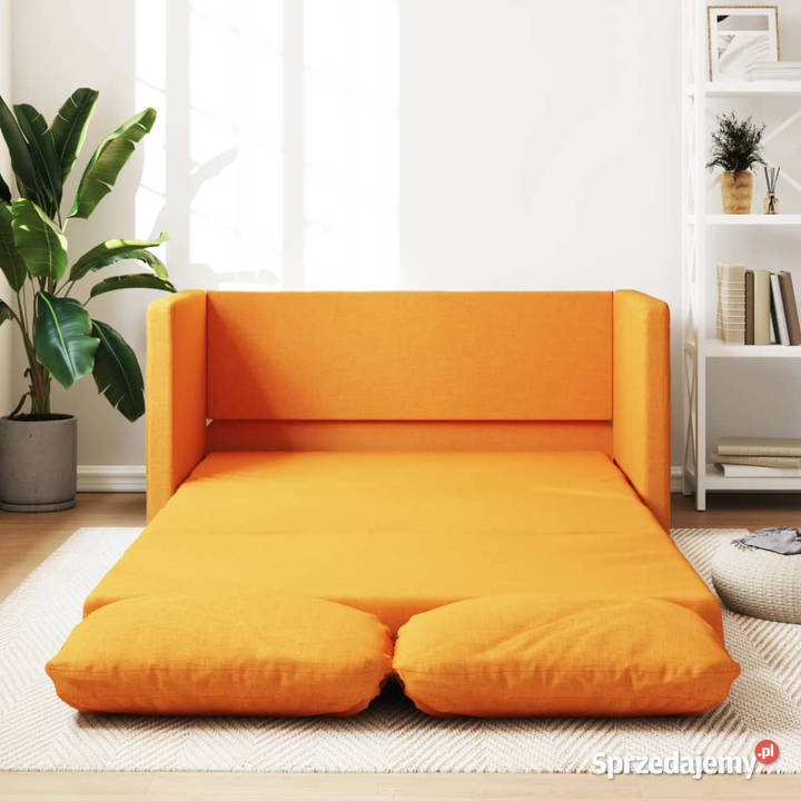 Sofa podłogowa 2w1 ciemnożółta 112x174x55 mazowieckie Warszawa