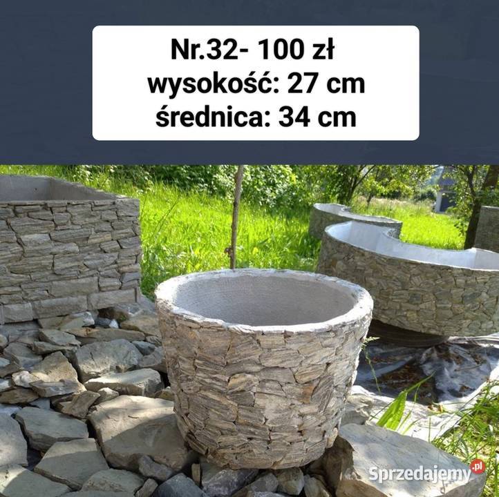 32 Donica klasyczna z kamienia naturalnego hit