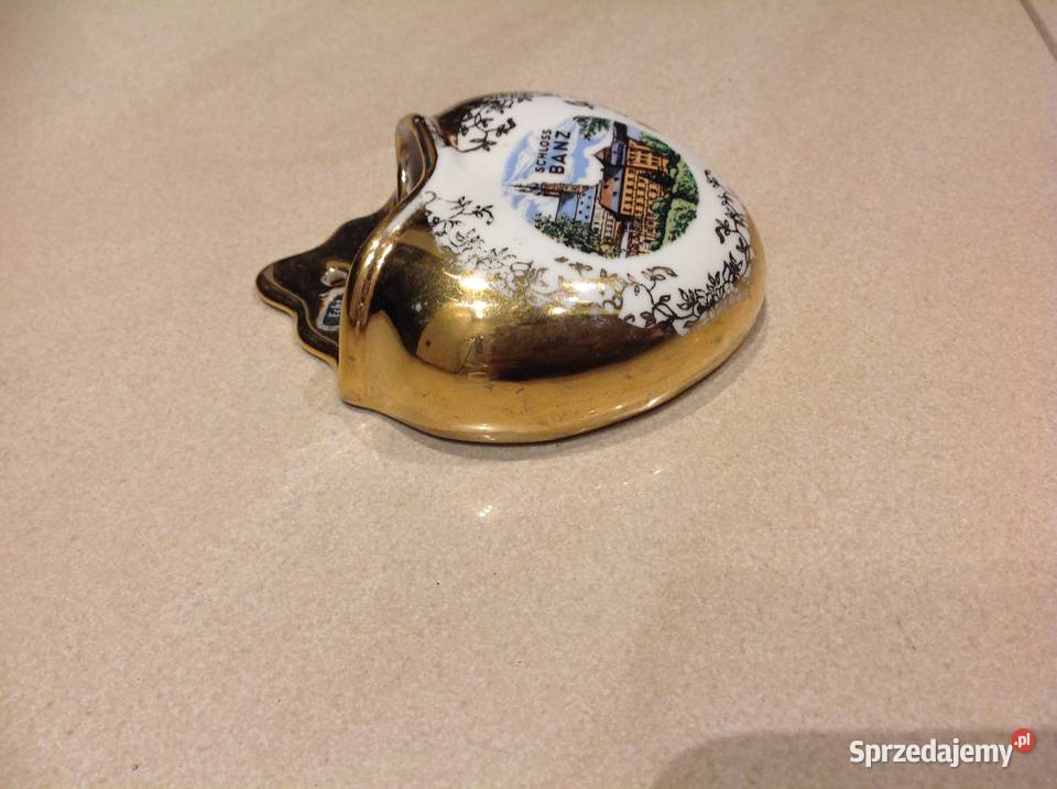 Porcelanowa Kropielnica STARA sygnowana wielokolorowy Dekoracje i ozdoby lubuskie Nowa Sól