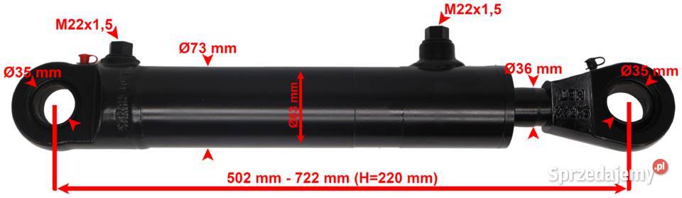 Polski MOCNY Siłownik Hydrauliczny CJ2F 63x36 Solec Kujawski sprzedam