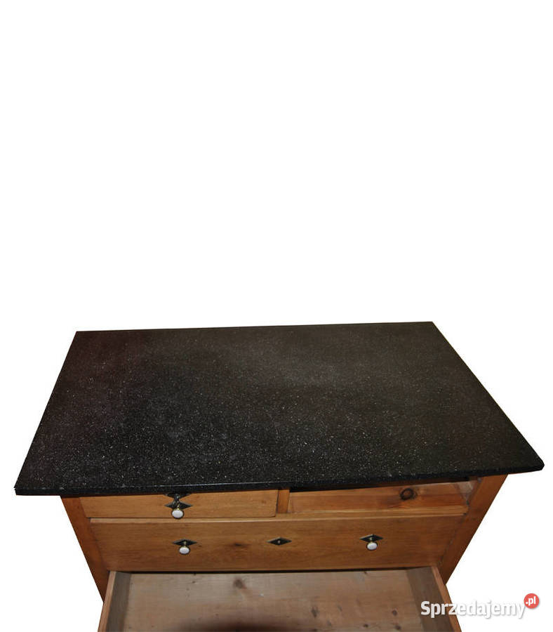 Komoda drewniana z szufladami blat kamienny Wieliczka