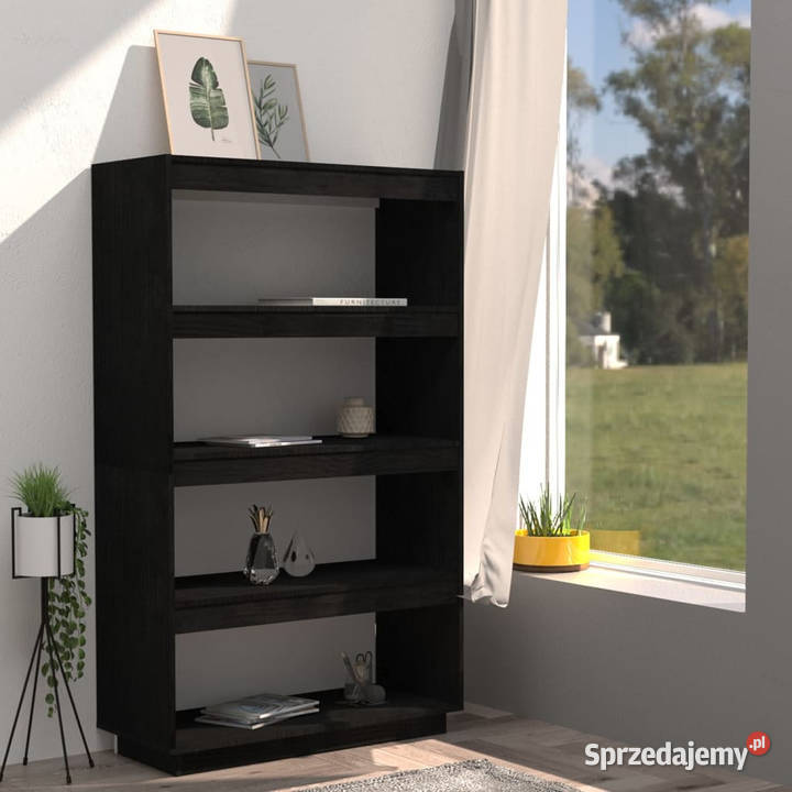 Regałprzegroda czarny 80x35x135 drewno sosnowe Warszawa
