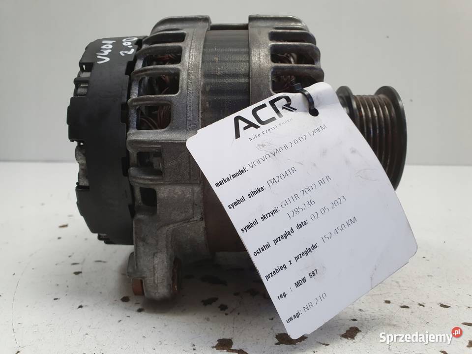 ALTERNATOR Volvo V40 II 20 D D2 150A 31419101 Chełm