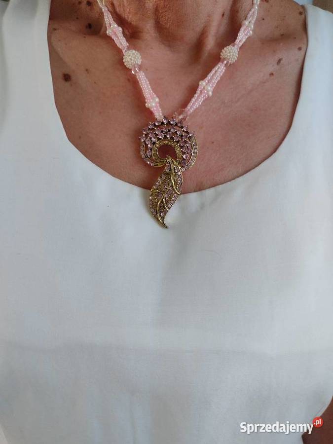 Zestaw biżuterii Naszyjnik Kolczyki perełka Kraków