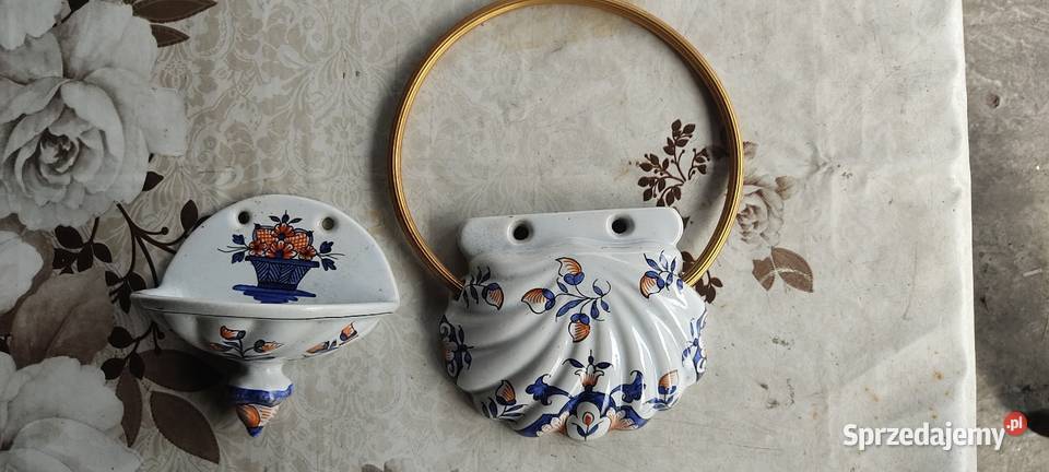 Mydelniczka i wieszak na ręcznik porcelana lubuskie sprzedam