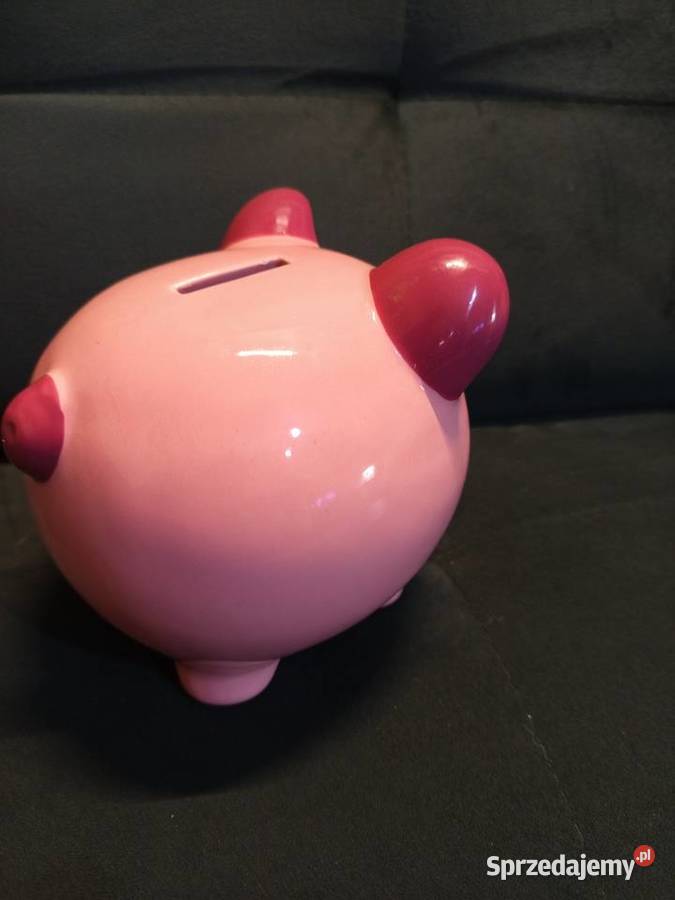 Urocz ceramiczna skarbonka różowej świnki gumową Pozostałe Warszawa