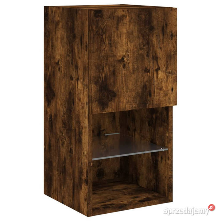 Szafka TV z LED przydymiony dąb 305x30x60 Warszawa