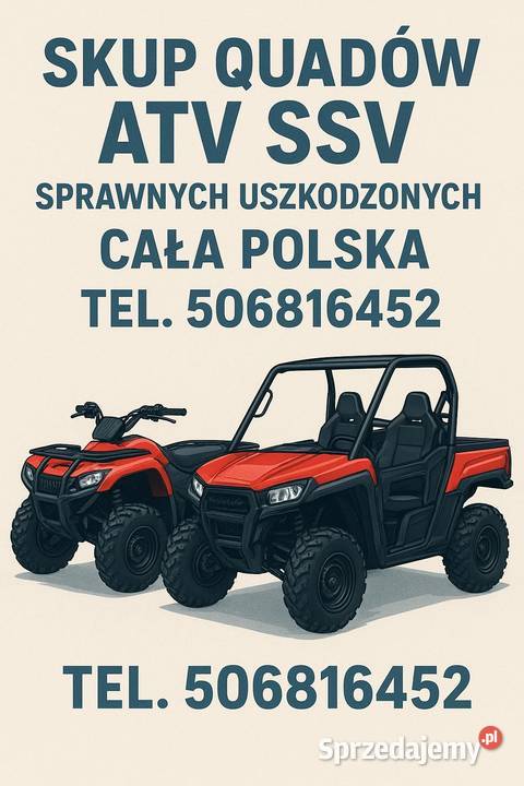 SKUP QUADÓW SKUTERÓW ŚNIEŻNYCH WODNYCH BUGGY SSV Wrześnica