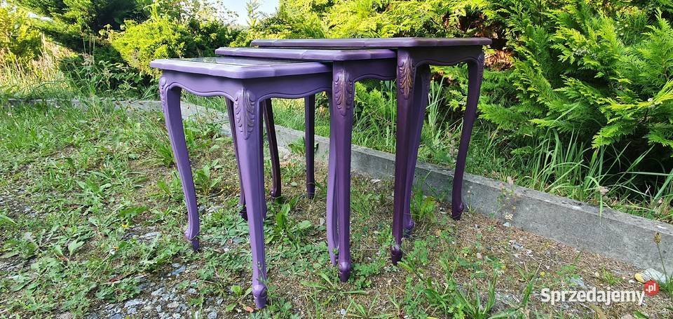 Stolik stoliczki ludwikowskie trojaczki sprzedam