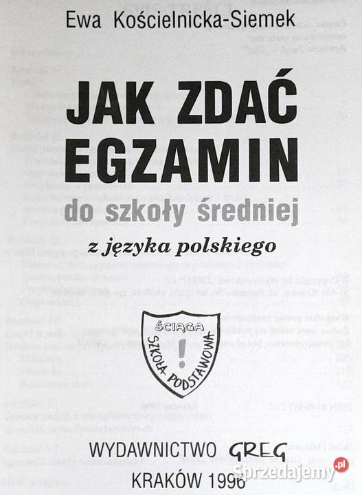 zdać egzamin do szkoły średniej Język polski Chełm