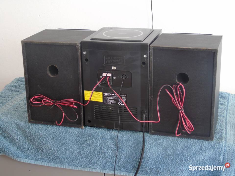 Wieża Telefunken CD USB mp3 kolumny sprawna Jasło
