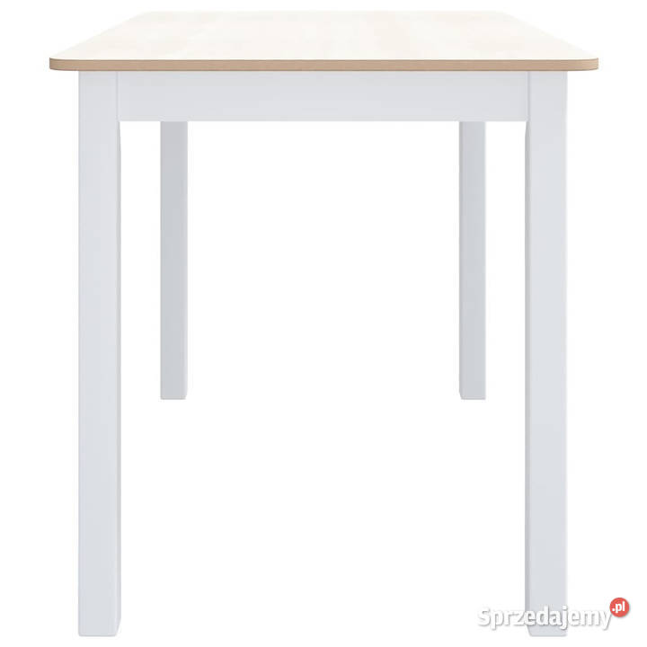 Stół białobrązowy 114 x 71 x 75 lite drewno