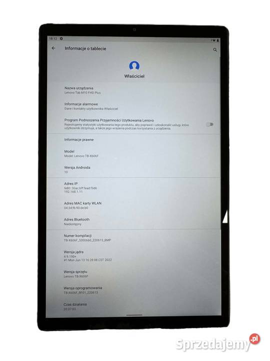 Tablet Lenovo Tab M10 Plus 106 IBM Lenovo warmińsko-mazurskie Elbląg