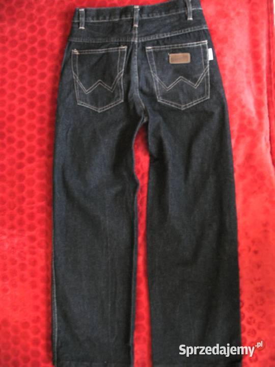 Spodnie czarne jeans męskie W 27 L30 pas 74