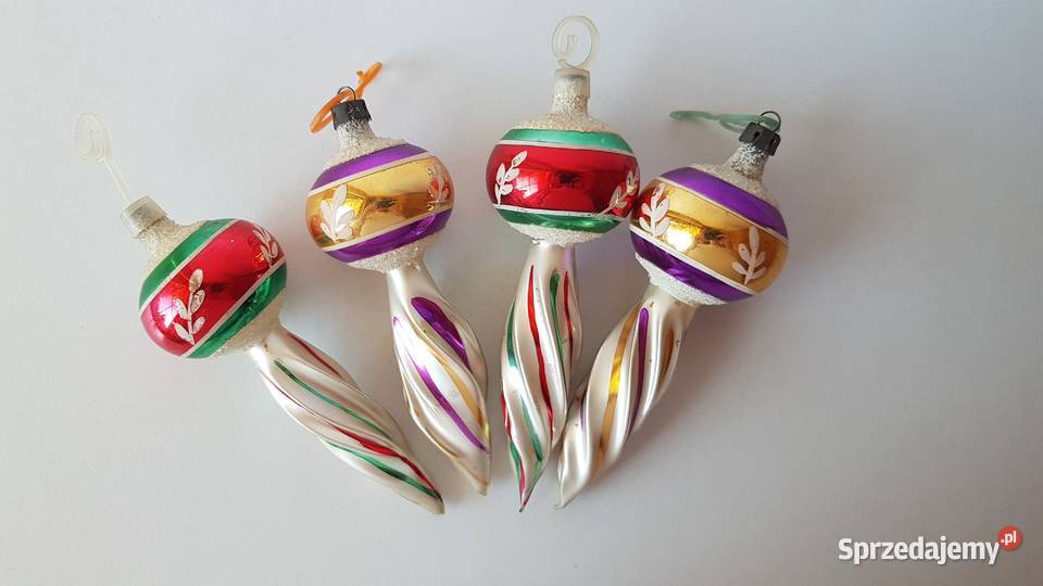 Stare szklane bombki Milicz bombki PRL śląskie Dąbrowa Górnicza
