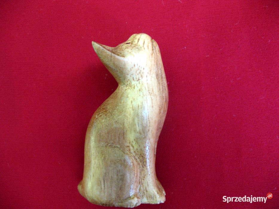 Kot Poważny kotek drewniany figurka z Wiednia 65 Siedlce