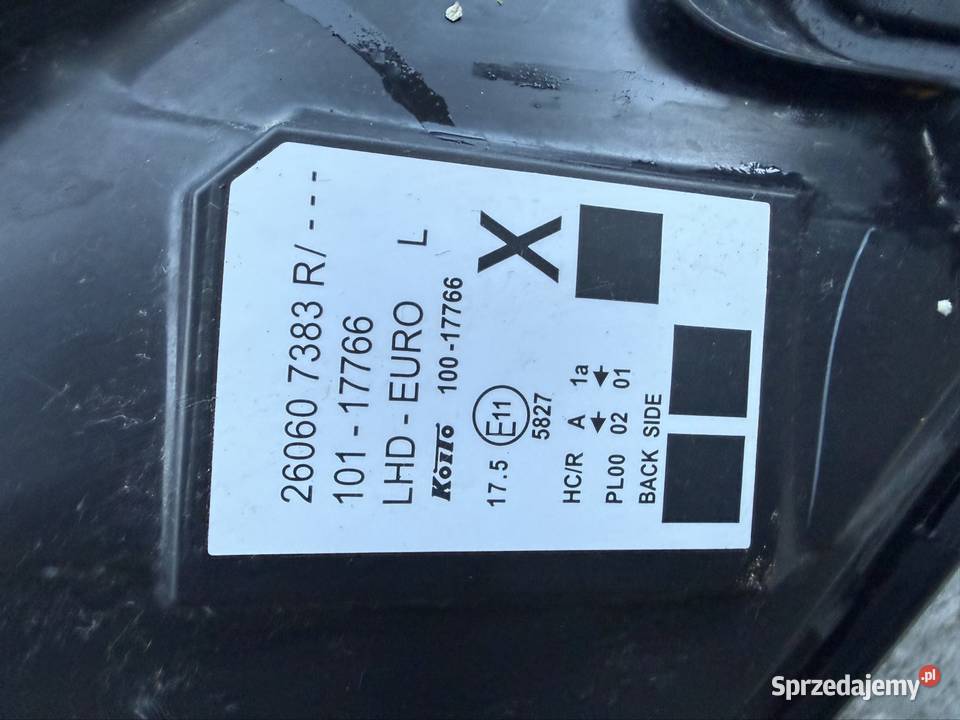 Lampa przednia Renault Kangoo II osobowe wielkopolskie