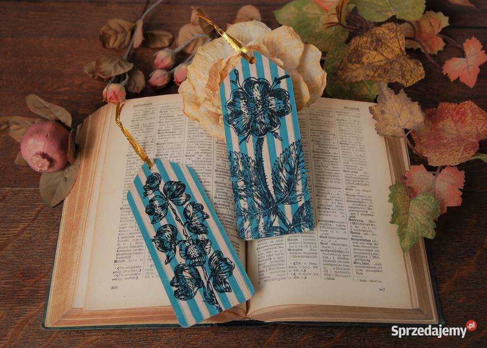 Zakładka do książek dzika róża rękodzieło 2 Lublin