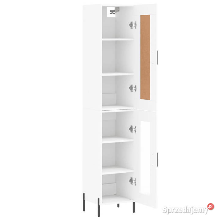 Wysoka szafka biała 345x34x180 materiał Warszawa sprzedam