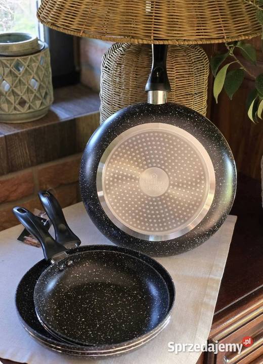 109 Patelnię aluminiowe z powłoką marmurkowa Wyposażenie wnętrz Zabrze sprzedam