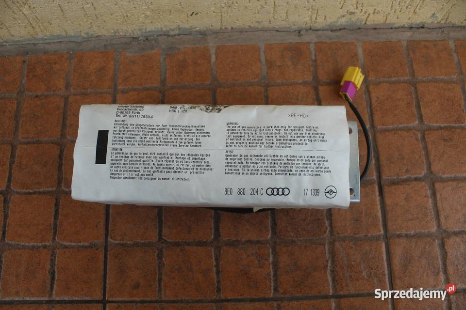 PODUSZKA AIRBAG PASAŻERA AUDI A4 B6 8E0880204C