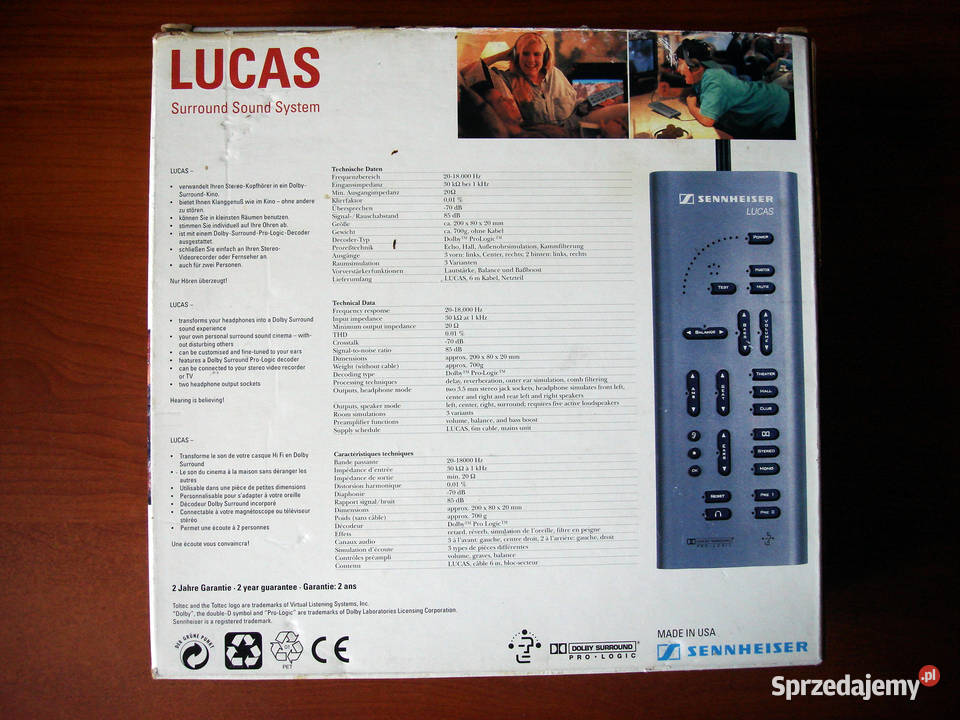 Sennheiser Lucas Dolby Pro Logic Decoder Kielce