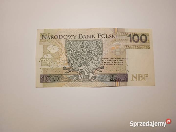 banknot 100 radar seria ES podkarpackie