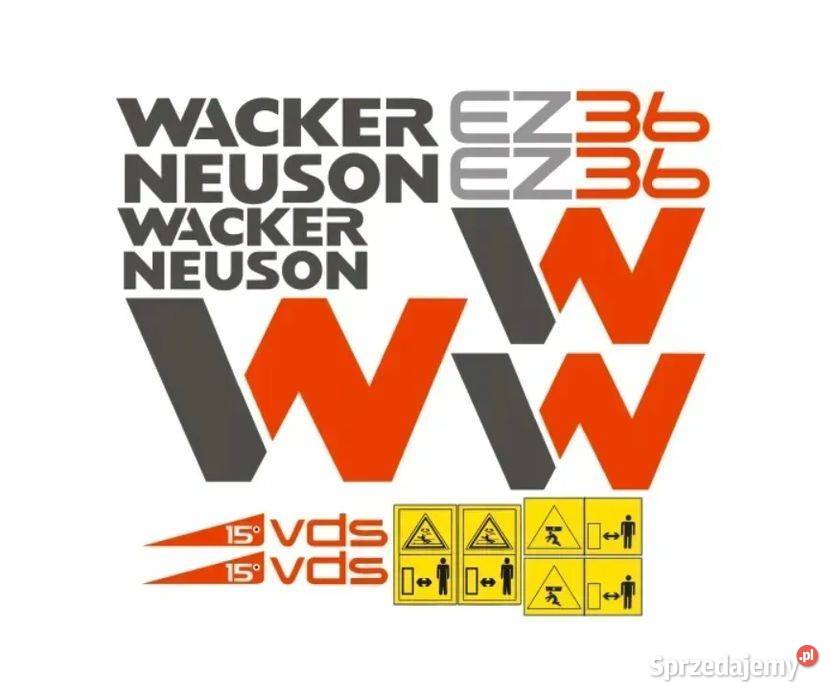 Naklejki oklejenie WACKER NEUSON EZ36 Zamiennik Karoseria mazowieckie Janików
