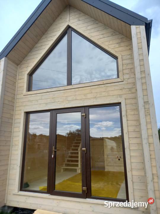 Drewniany domek szkieletowy z antresolą 25 m2
