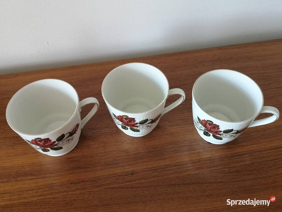 Filiżanki z różą porcelana vintage Bavaria kujawsko-pomorskie Toruń sprzedam