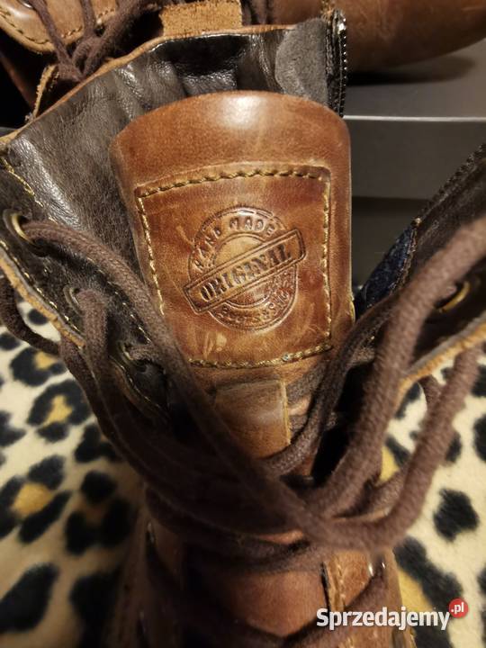 Ładne Lekkie Trapery kostkę DENIM 43 Skóra łódzkie Łask