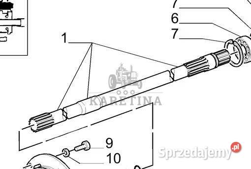 Case Holland TM165 TM155 TM150 TM140 TM145 Wałek Jastrzębniki
