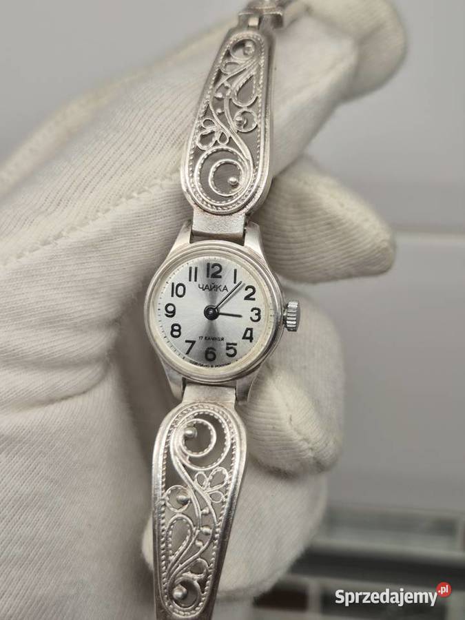 Damski ażurowy zegarek Czajka Chorzów