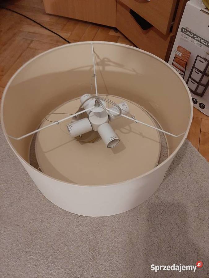 Sufitowa lampa wisząca z materiałowym kloszem Wejherowo