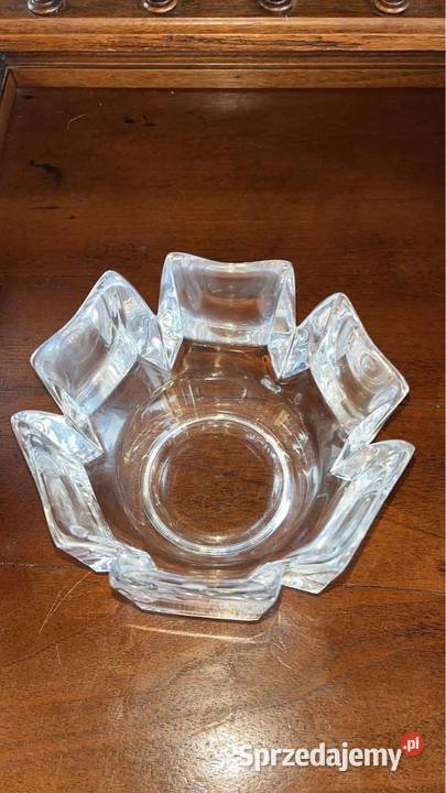 Patera ORREFORS kryształowa miska CORONA Projekt Gdańsk