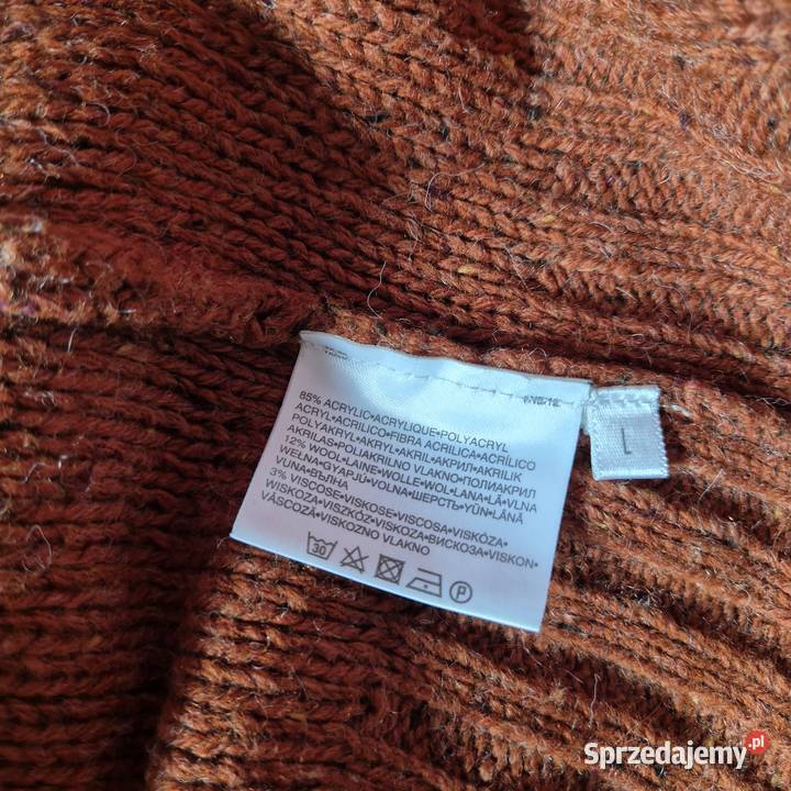 Swetr tunika wiązana rozmiar L oversize Brzesko