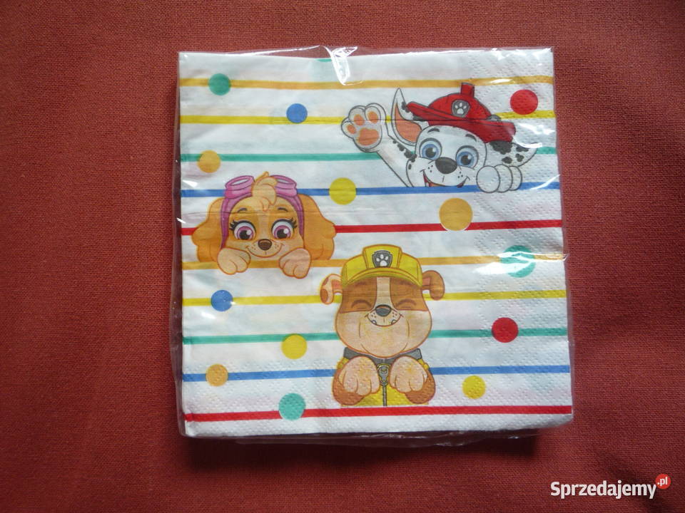 16 Serwetki Papierowe Psi Patrol zachodniopomorskie Szczecin