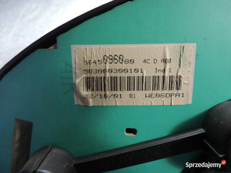 LICZNIK PEUGEOT 206 19 D 9645096080 Nowy Sącz sprzedam