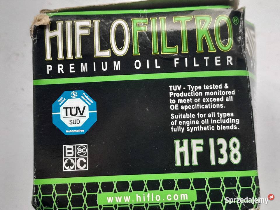 Filtr oleju HIFLO HF138 Suzuki Kawasaki Aprilia Motoryzacja Dąbrowa Górnicza