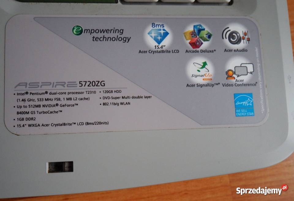 Laptop Acer Aspire 5720ZG Kamera WIFi w ładnym mazowieckie sprzedam