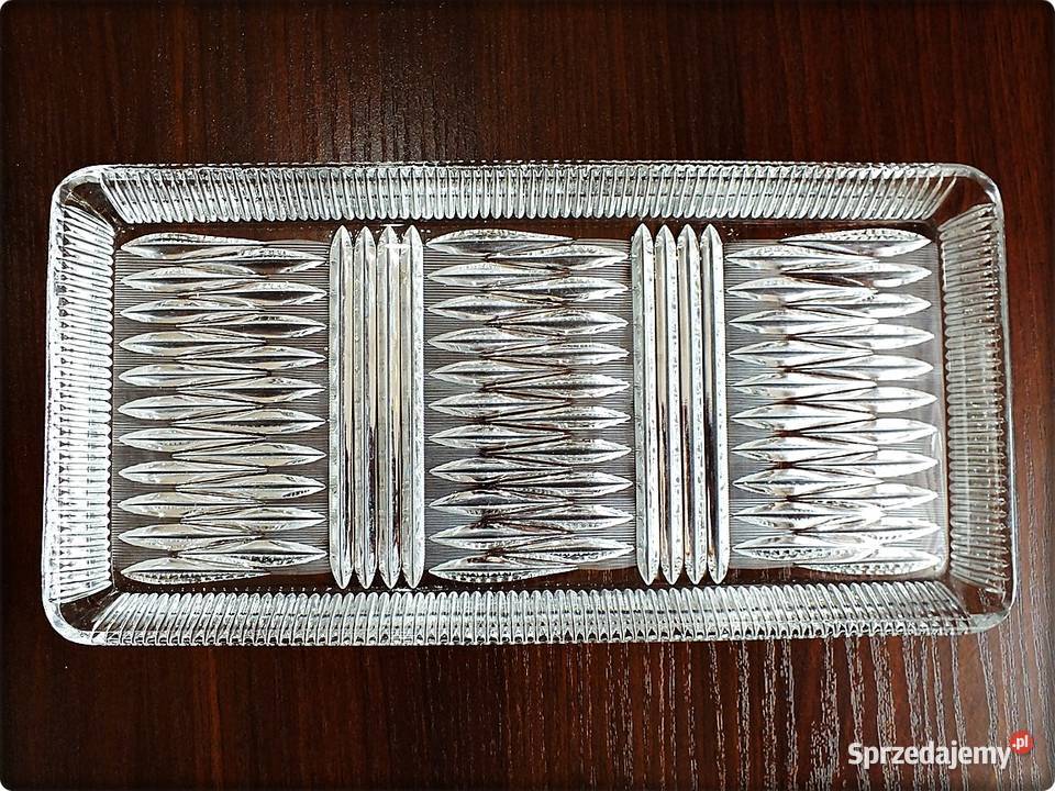 Stara Krtształowa Taca Patera Vintage NRD lata lubuskie Żary