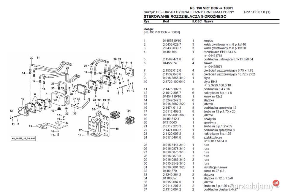 LAMBORGHINI R6 190 VRT DCR katalog części Polsku Kultura i Rozrywka