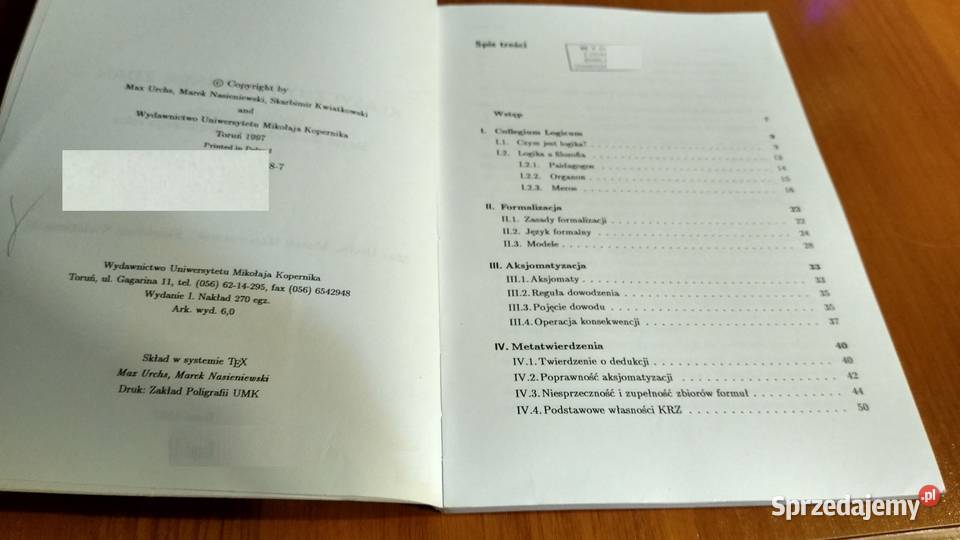Klasyczny rachunek zdań wykład i zadania Urchs Gdańsk