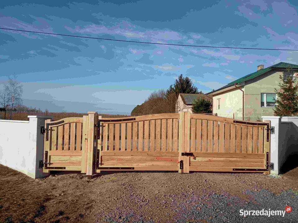 Brama drewniana model B1 Stanpor drewno Budownictwo i akcesoria Stalowa Wola