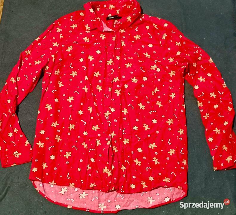 Czerwona koszula w pierniki brązowy/beżowy Toruń