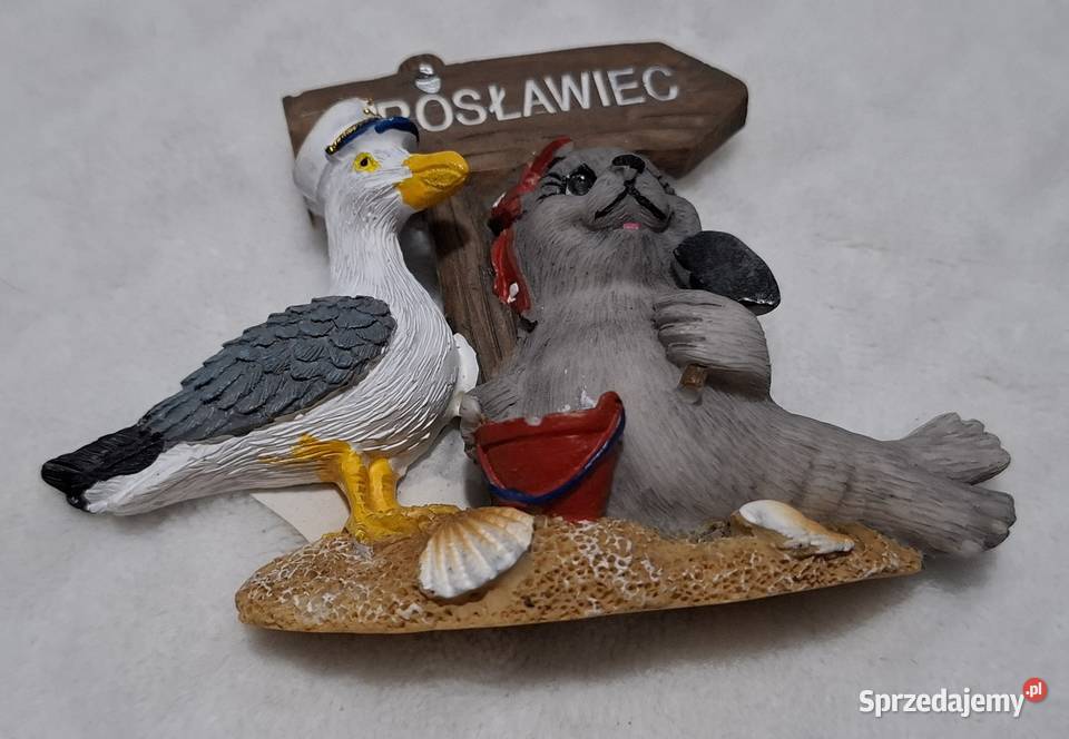 Magnes na lodówkę Jarosławiec Mewa foka 9x7 Czeladź