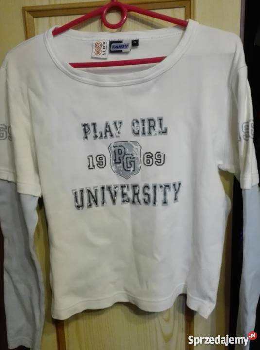 Bluzka biała Play Girl 1969 L M XL wysyłka mazowieckie
