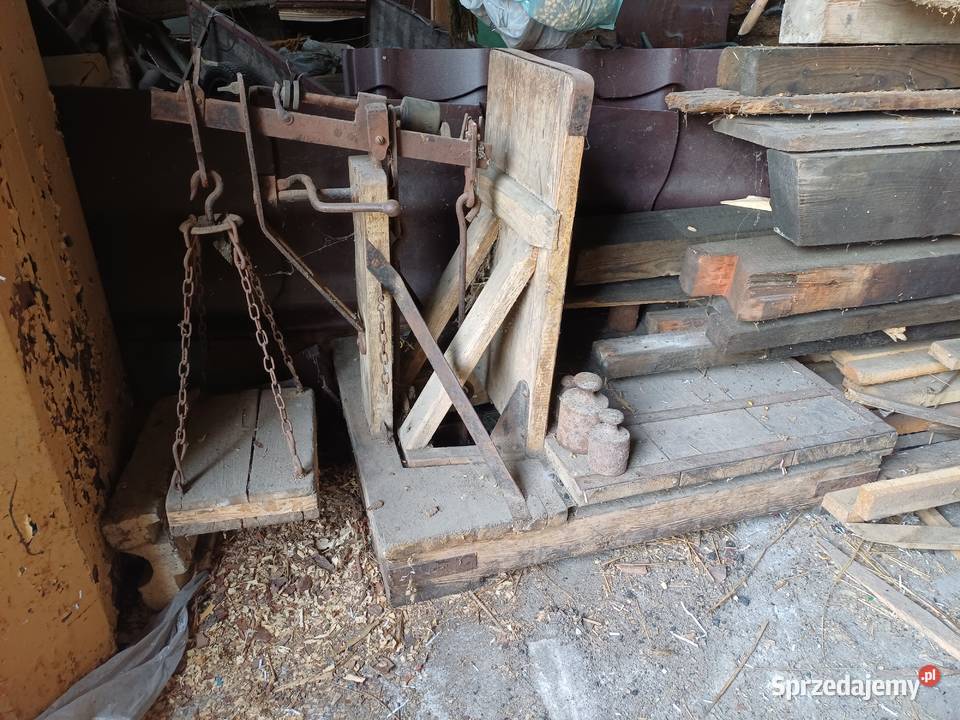 Waga szalkowa dziesiętna rolnicza starodawna Serniki