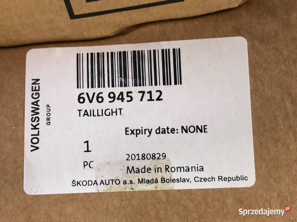 SKODA FABIA III NJ 072018112022 Hatchback Lampa prawe Skarżysko-Kamienna